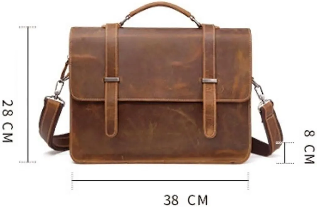 Business Briefcases Men's Leather Large Messenger Shoulder Bags Laptop Bags Casual Daypacks Carrying Cases