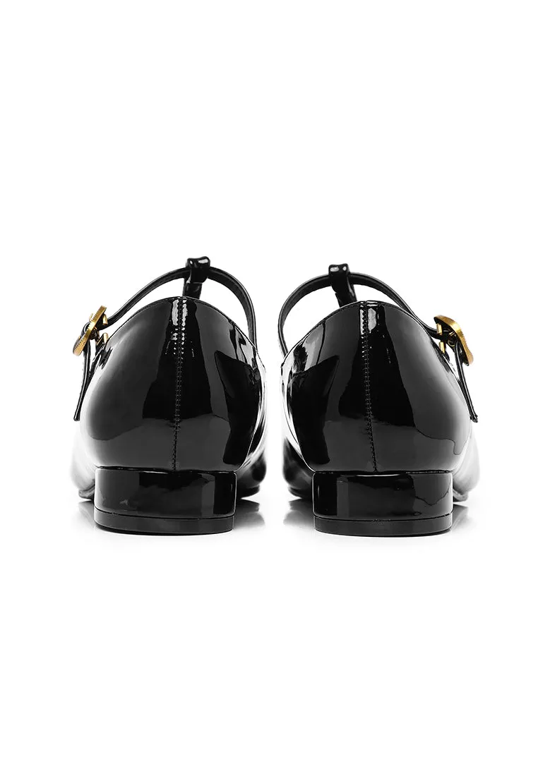 Callie Square Toe Mary Janes (Black)