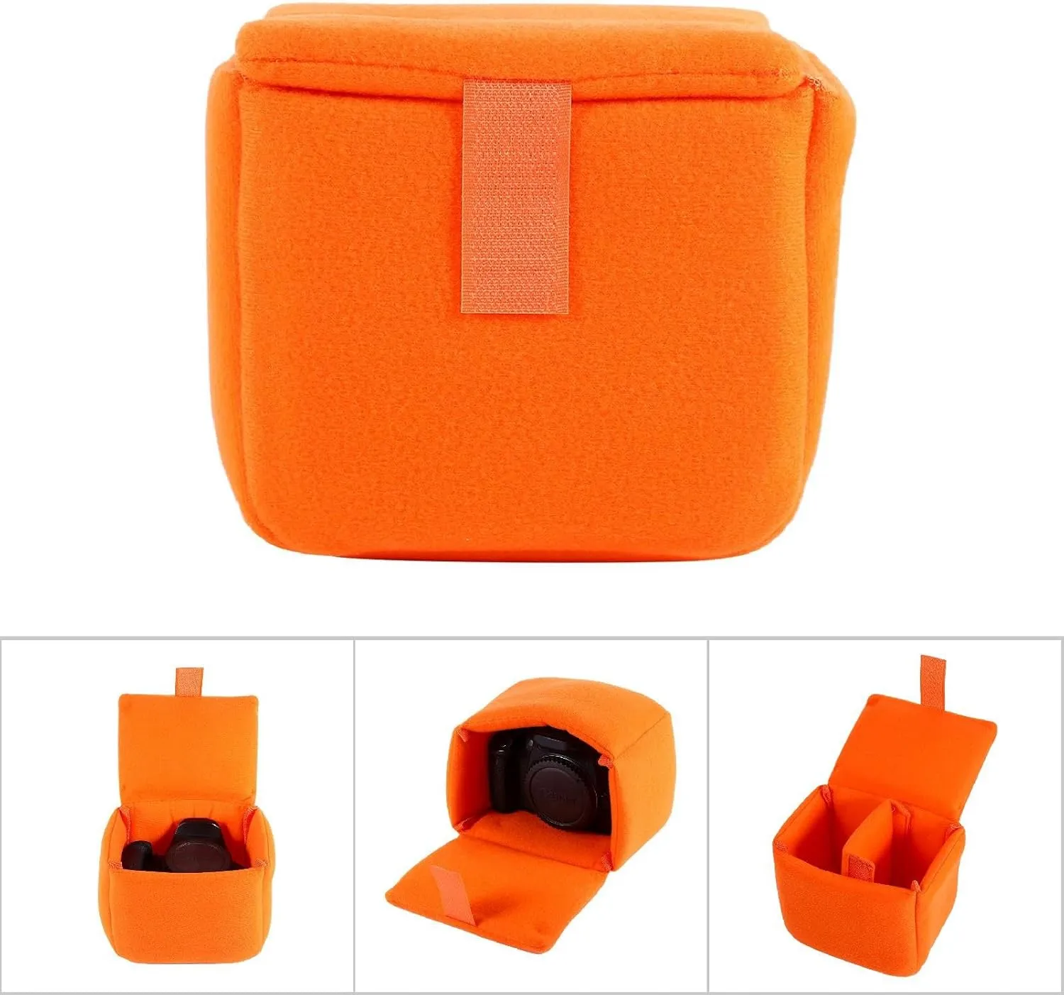 Camera Bag, Shockproof DSLR Camera Bag Insert, Velvet Material Camera Case Bag, Versatile Bag OrganizerAccessory, for All Backpacks, Laptop Bags and Trolleys