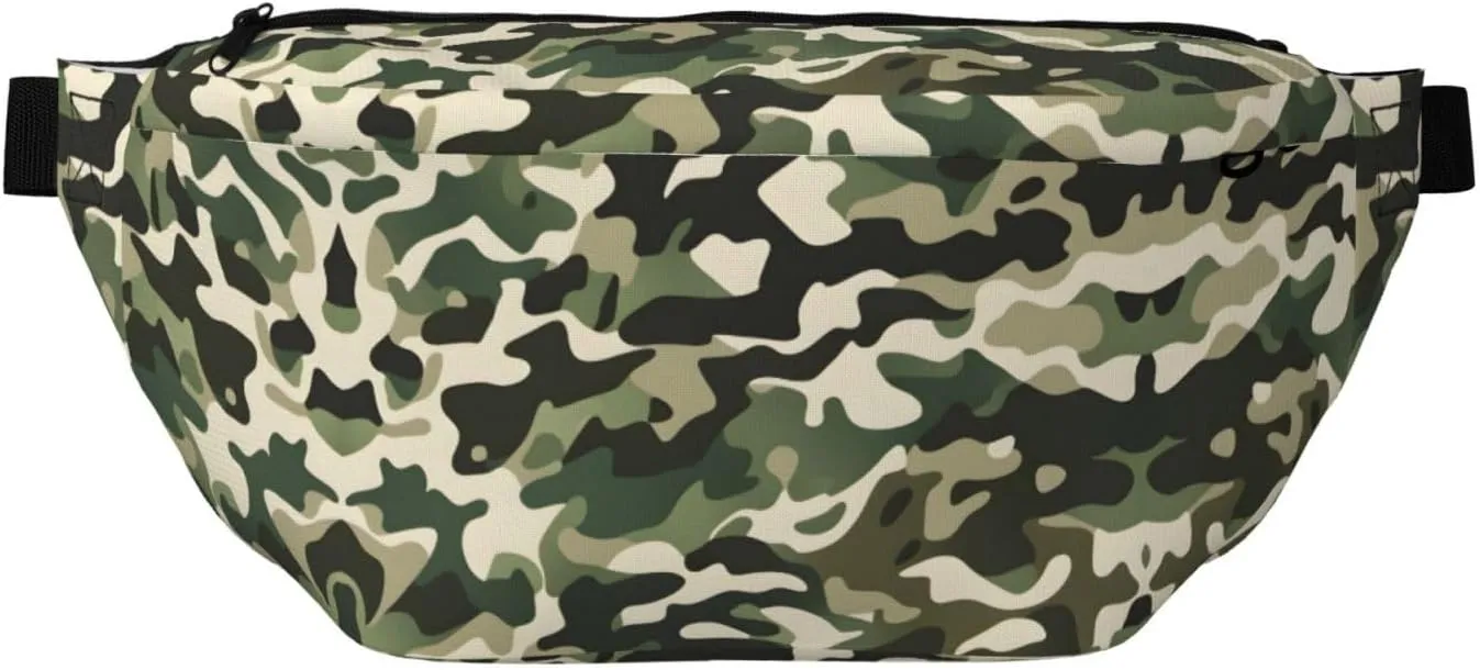 Camouflage Pattern Stylish Crossbody Waist Pack - Versatile And Compact Travel Pouch For Hands-Free Storage
