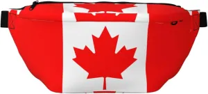 Canadian Flag Stylish Crossbody Waist Pack - Versatile And Compact Travel Pouch For Hands-Free Storage
