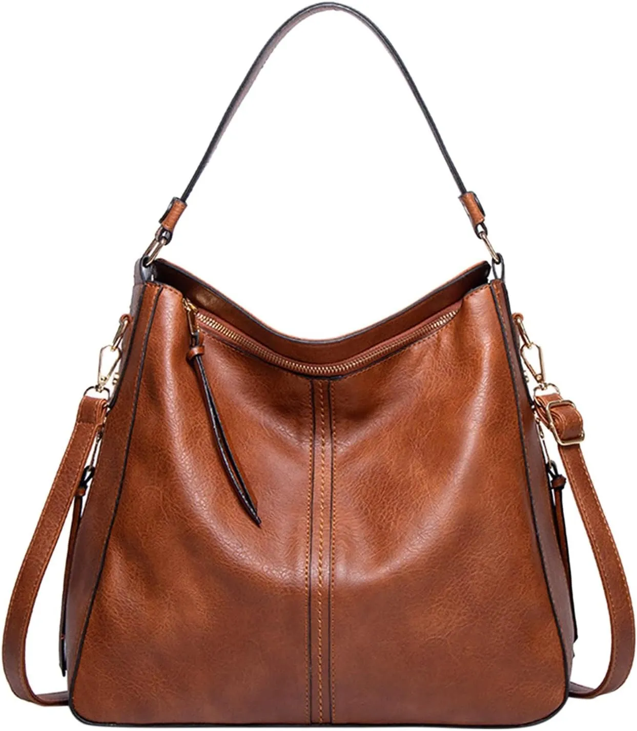 Canvas Tote Bag Hobo Handbags Large Designer Ladies Bag Bucket Purse Faux Leather For Shopping Travel