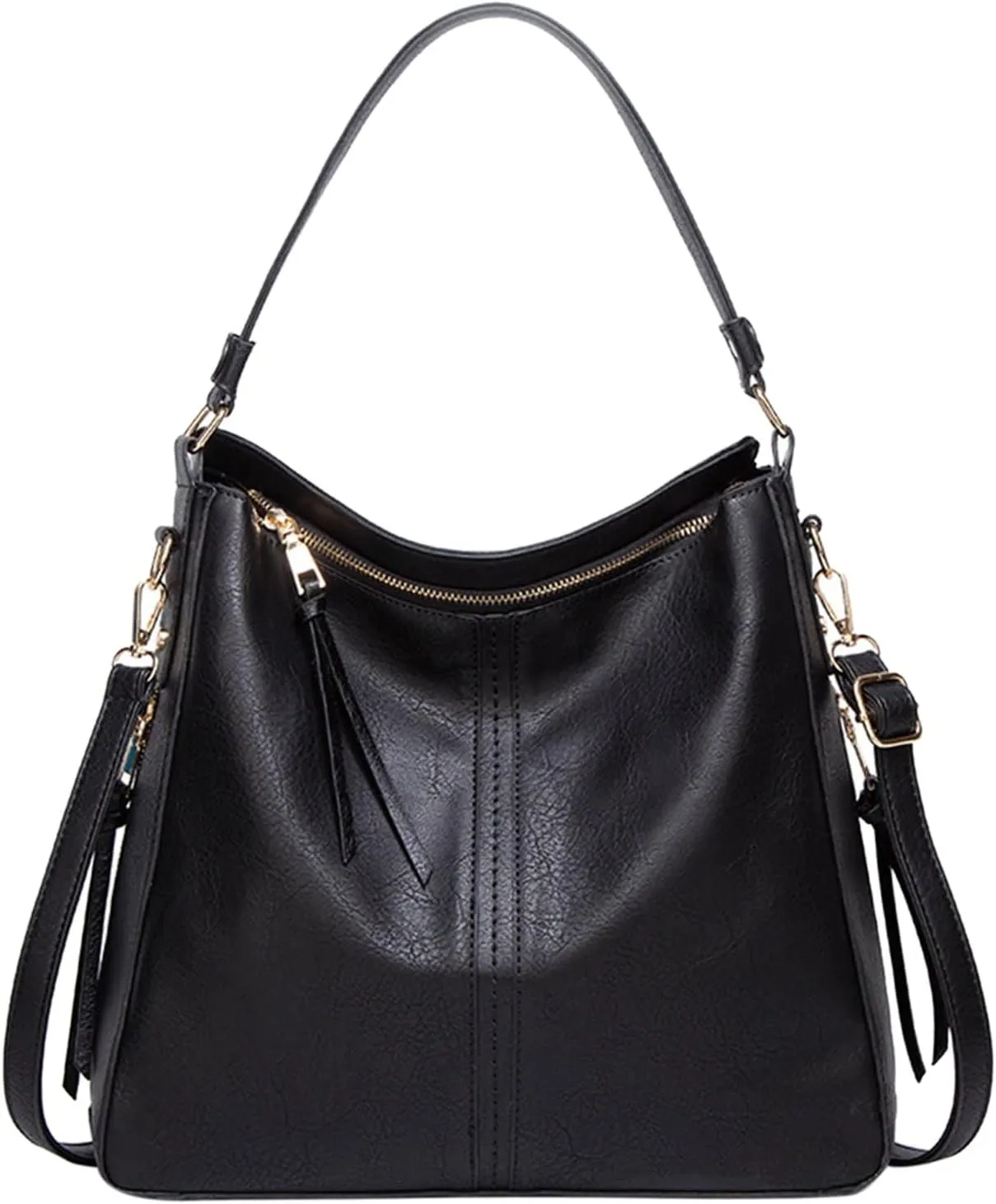 Canvas Tote Bag Hobo Handbags Large Designer Ladies Bag Bucket Purse Faux Leather For Shopping Travel