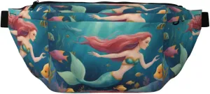 Cartoon Mermaid Stylish Crossbody Waist Pack - Versatile And Compact Travel Pouch For Hands-Free Storage