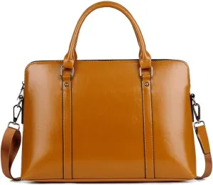 CcacHe Briefcases Vintage Messenger Handbag,Laptop Handbag Bussiness Shoulder Bag Satchel Case Sleeve for Notebook (Color : Brown, Size : 15inch)