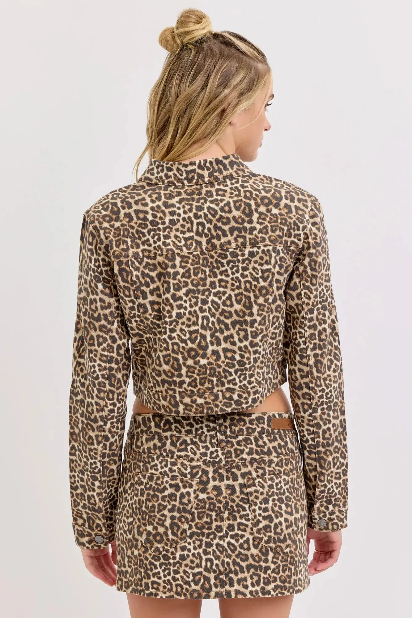 Cello Jeans Elizabeth Leopard Cropped Jacket – Bold, Trendy & Chic
