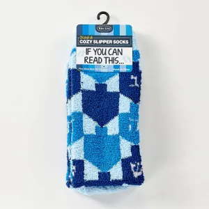Chanukah Cozy Slipper Socks,lets Play Dreidel,poly,adult, Card