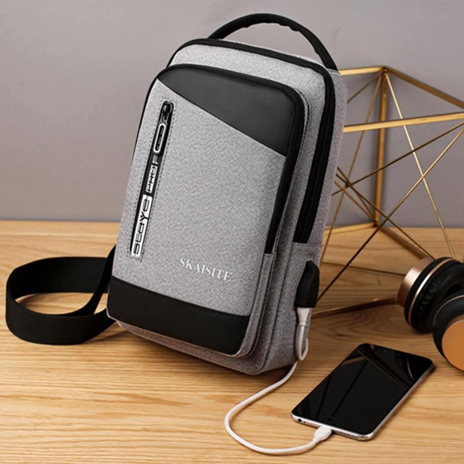 Chest Bag Daypack Fanny Pack Messenger Bag Solid Color Cloth Outdoor Leisure Customize Chest Bag Men Shoulder