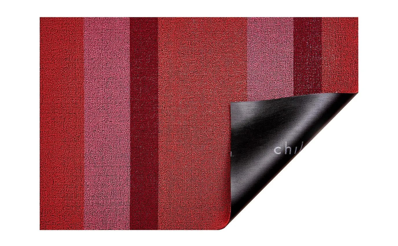 Chilewich Shag Utility Mat - Bold Stripe - Punch