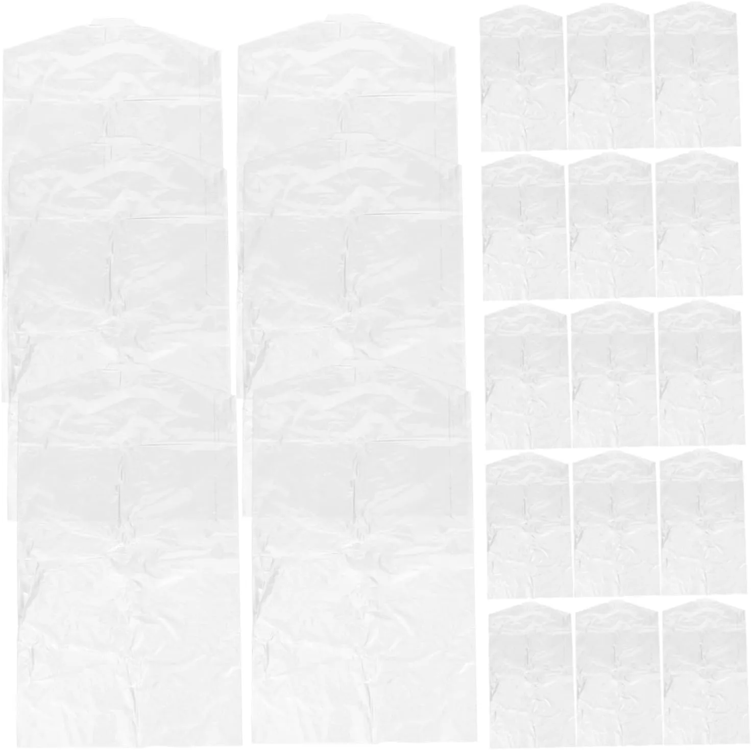 Ciieeo Clothes Covers 60pcs Boys and Girls' Garment Bag Set Dry Cleaner Bags for Home Store Use