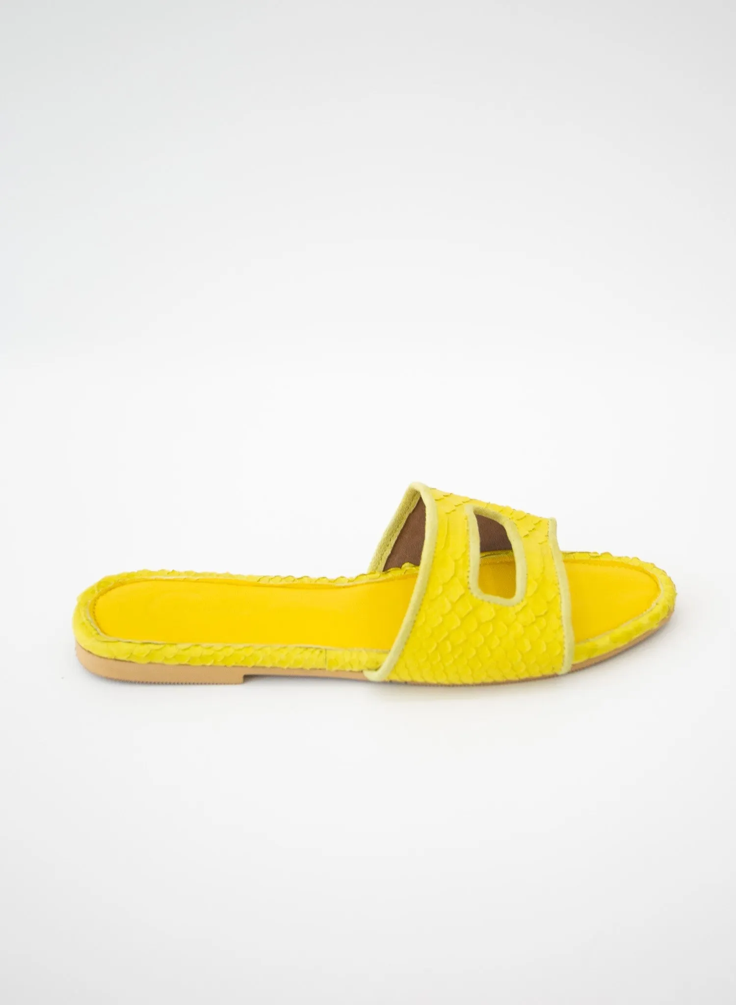 Cleo Yellow Slide Sandals