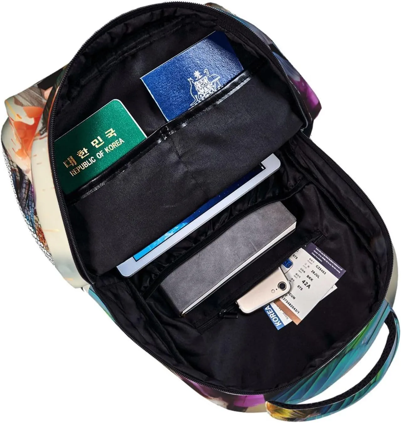 Colorful bird Flower Backpack for Men Women Casual Daypack Laptop Backpack Computer Bag Travel Laptop Bag