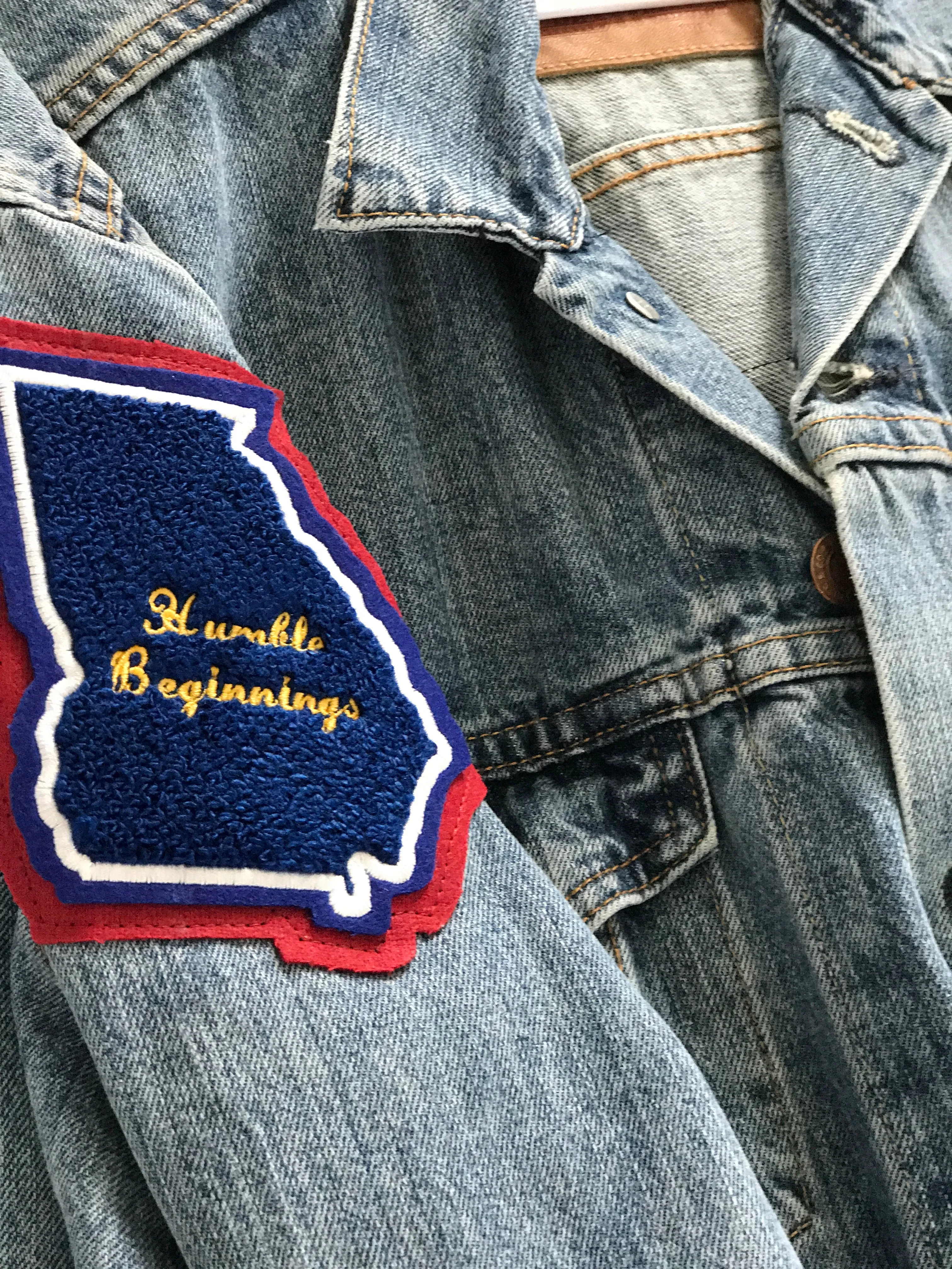 Columbia Blue & Grey “Decatur” Custom Denim jacket