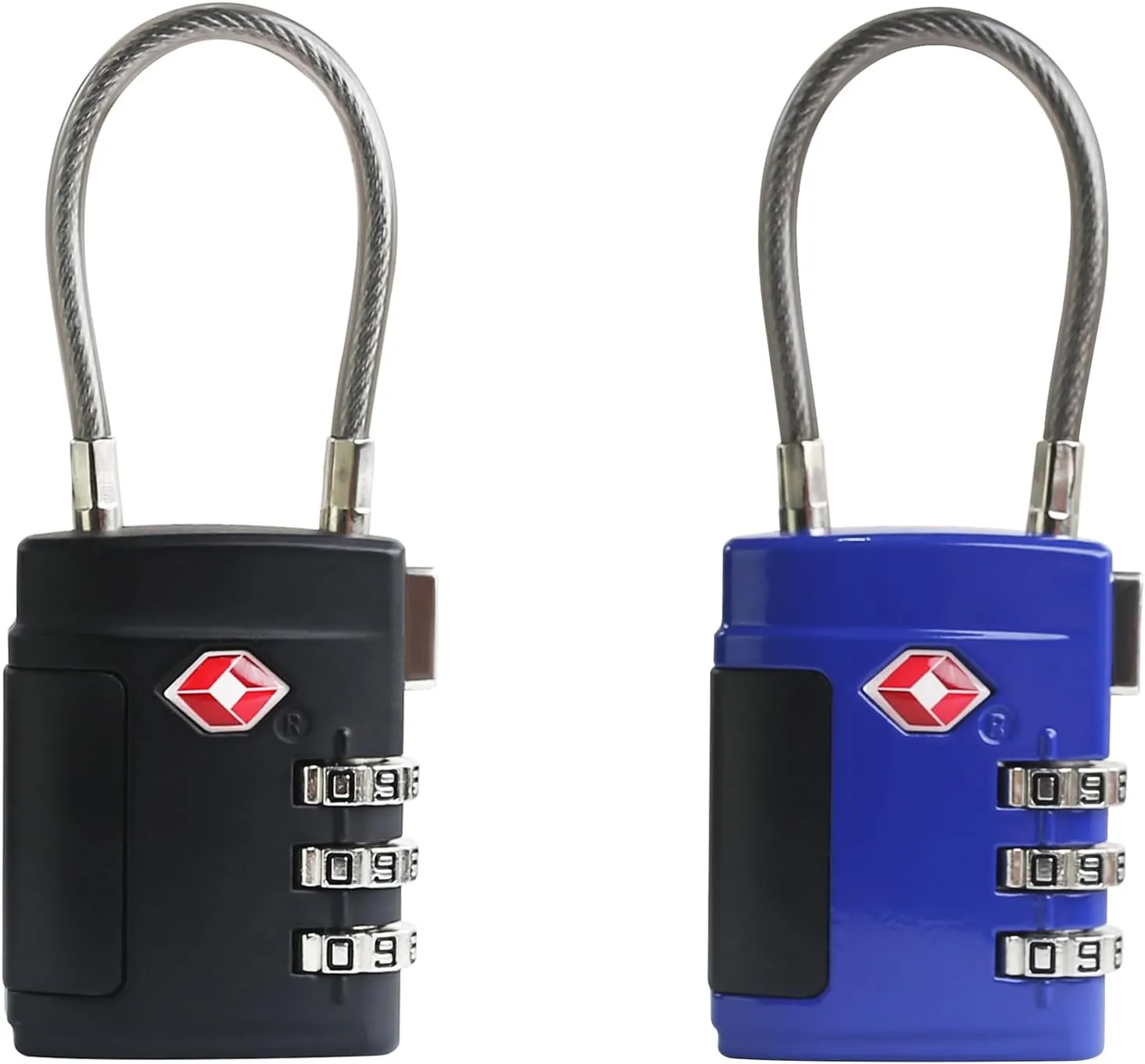 Combination TSA Locks for Luggage, Locker, Luggage Locks TSA Approved, Small Combo Cable Padlock with Code for Gym Locker, Suitcase, Gun Case, Backpack Bag Zipper, Storage Box, Travel Case