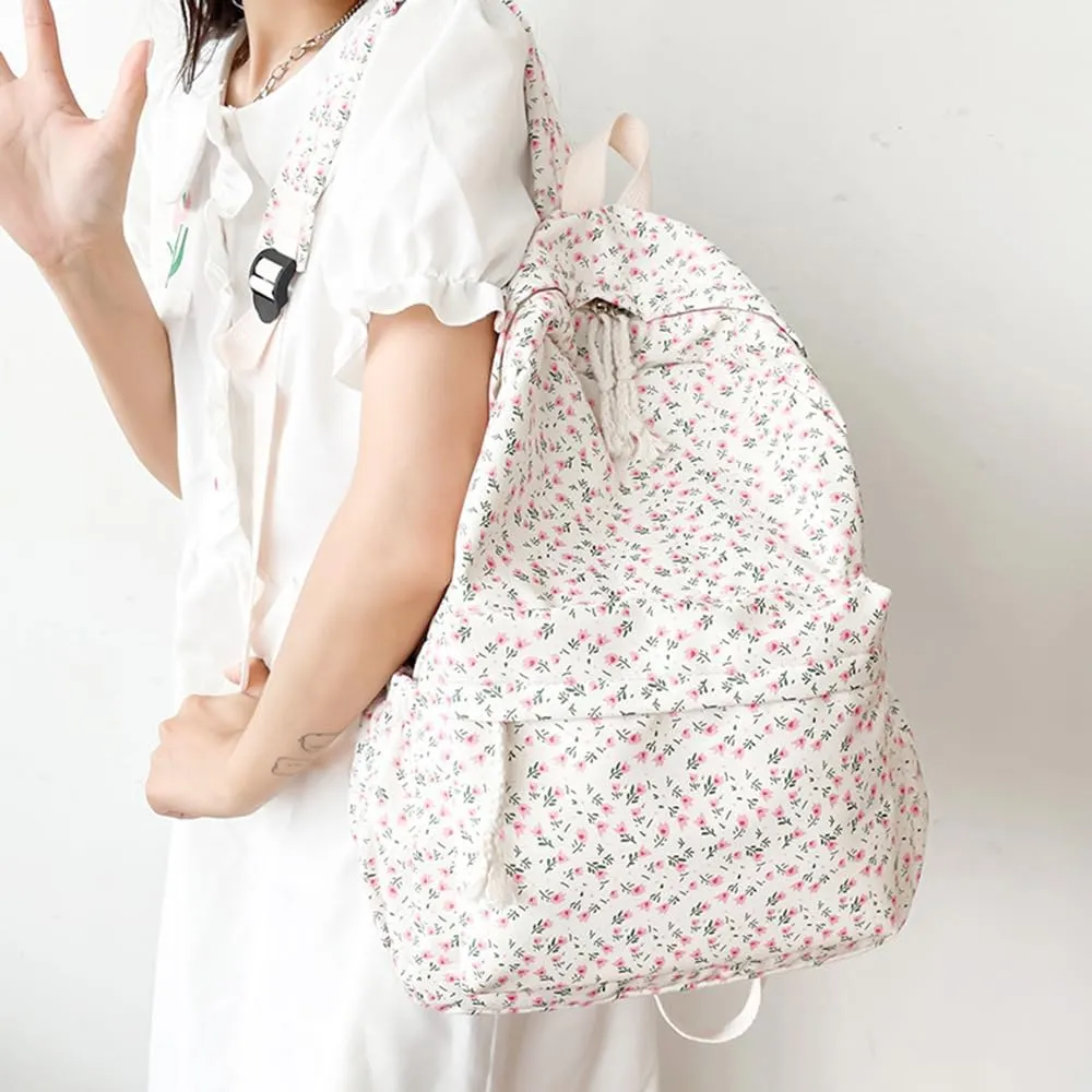 Cotton Canvas Backpacks for Women Backpack Purse Fashion Casual Travel Daypack