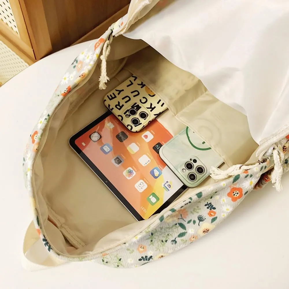 Cotton Canvas Backpacks for Women Backpack Purse Fashion Casual Travel Daypack