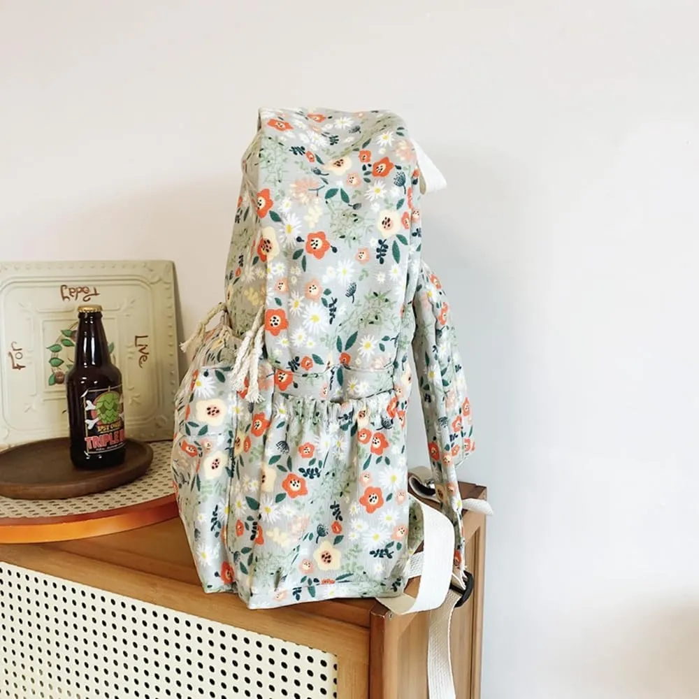 Cotton Canvas Backpacks for Women Backpack Purse Fashion Casual Travel Daypack
