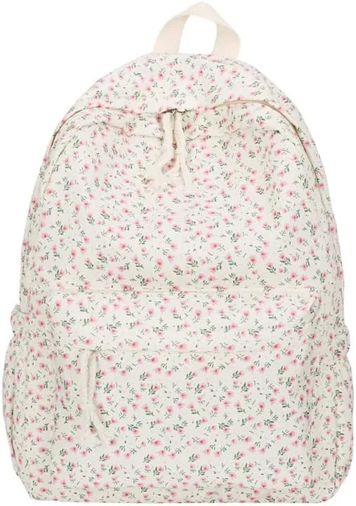 Cotton Canvas Backpacks for Women Backpack Purse Fashion Casual Travel Daypack