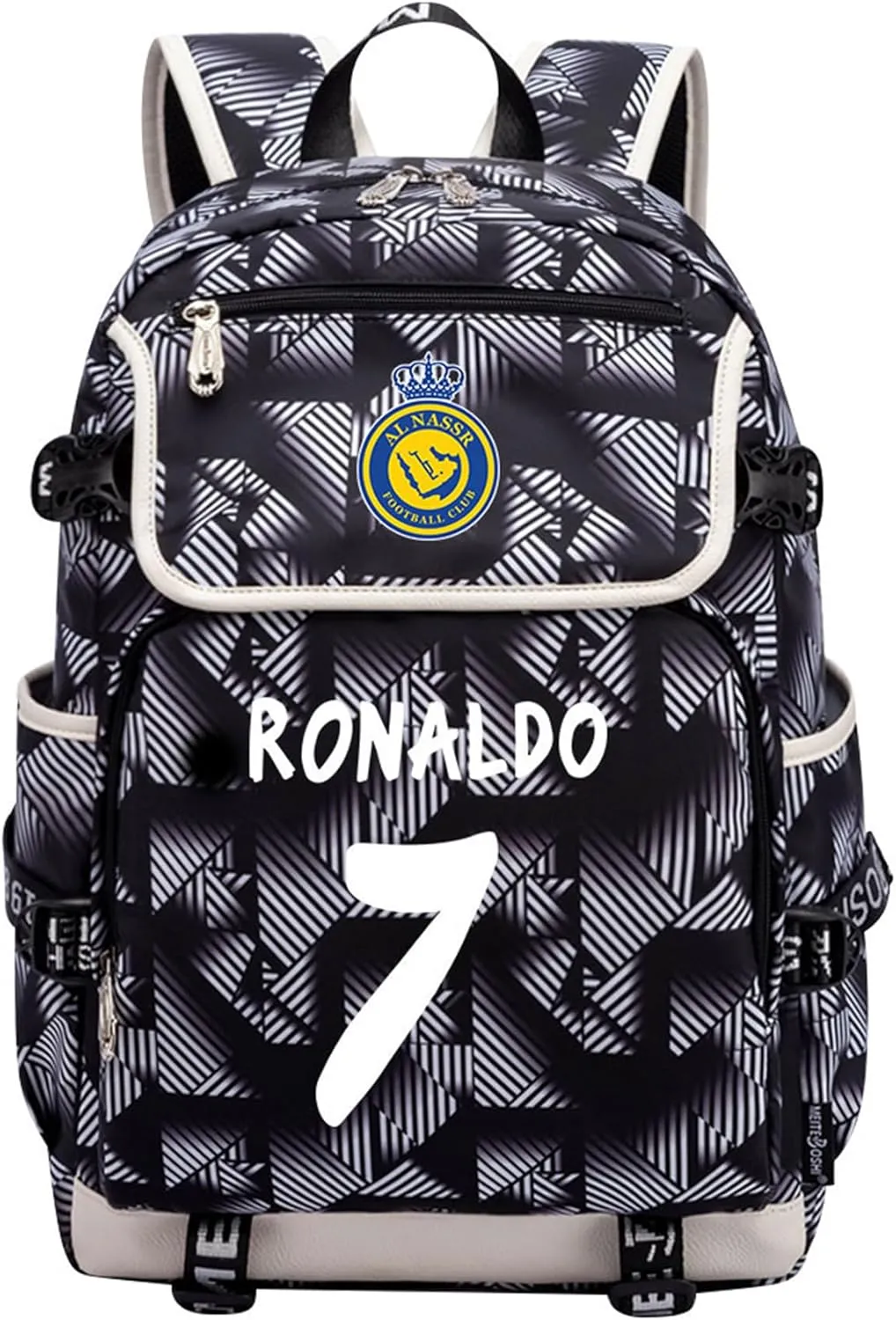 Cristiano Ronaldo Backpack-Multifunction Travel Laptop Rucksack-Lightweight CR7 Bookbag with USB Charging Port