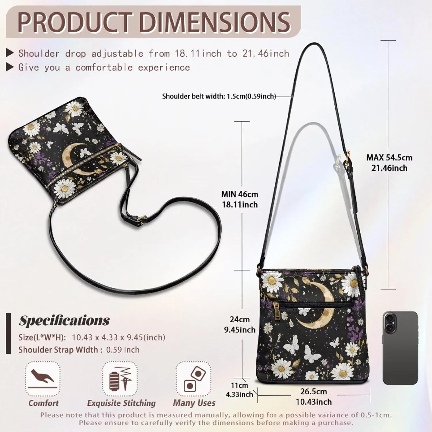 Crossbody Bags for Women Trendy Travel Stylish Handbag Tote with Strap Leather Shoulder Purse