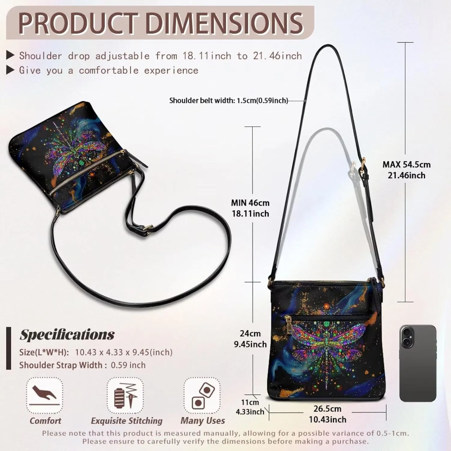 Crossbody Bags for Women Trendy Travel Stylish Handbag Tote with Strap Leather Shoulder Purse