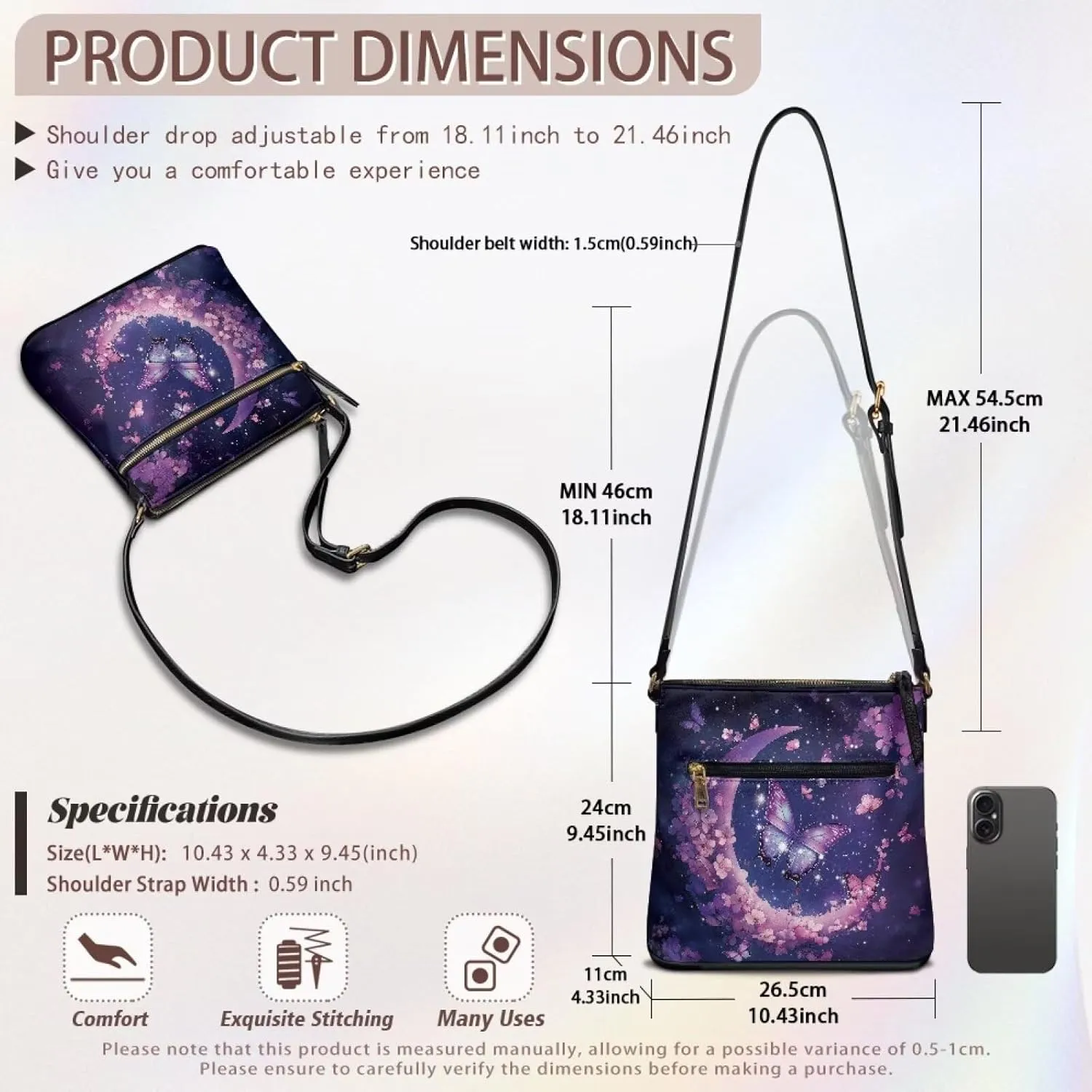 Crossbody Bags for Women Trendy Travel Stylish Handbag Tote with Strap Leather Shoulder Purse