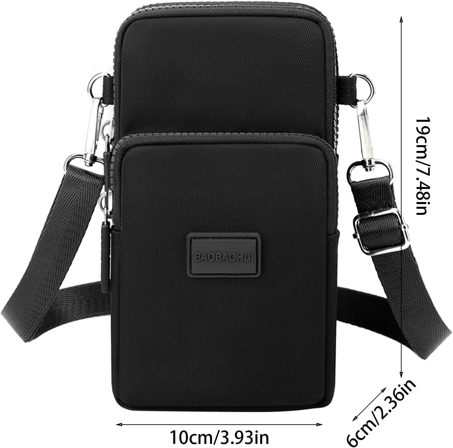 Crossbody Purse for Women Fashion Women's Shoulder Handbag Solid Color Non Printing Zipper Messenger Bag Mobile