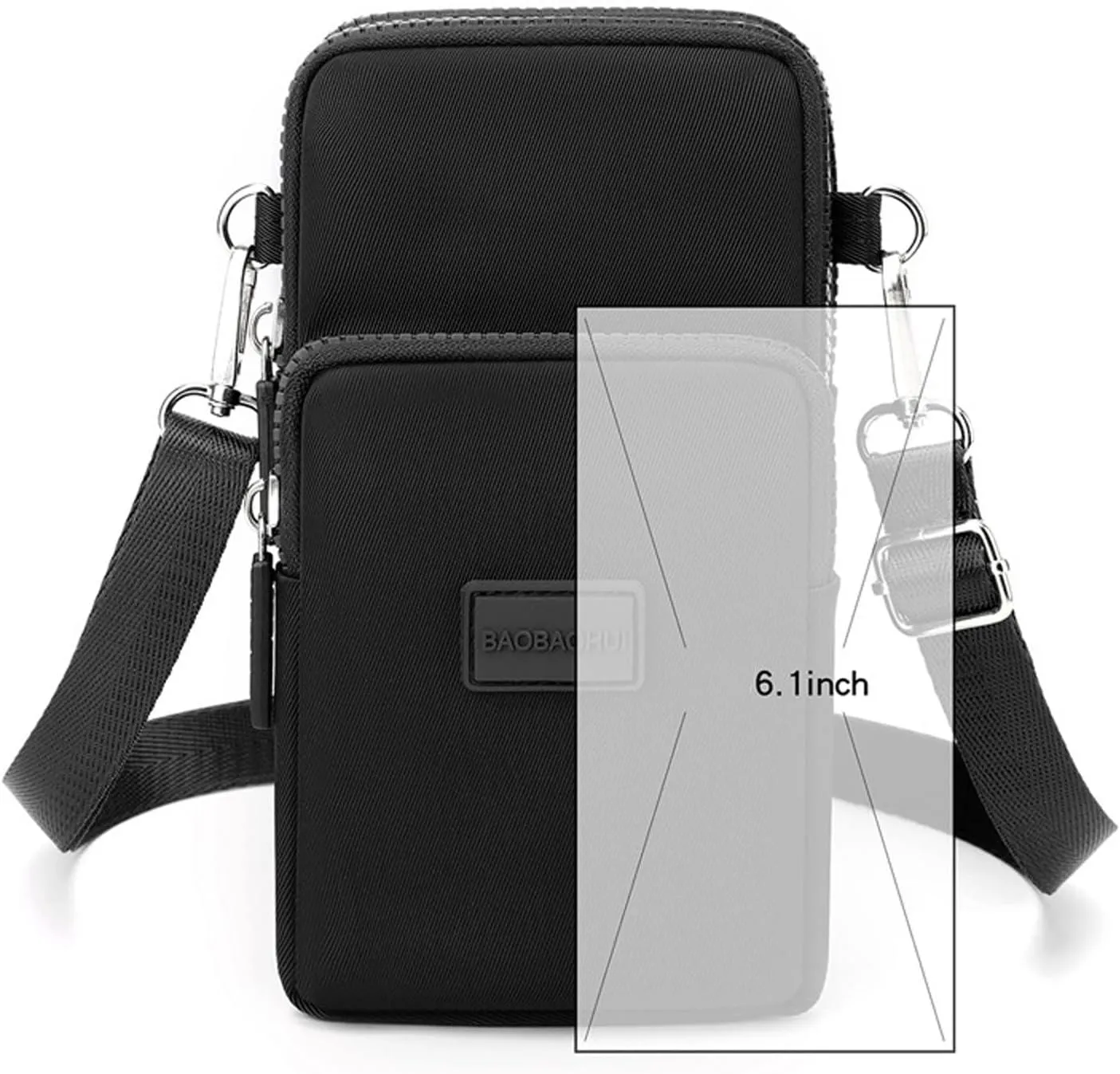 Crossbody Purse for Women Fashion Women's Shoulder Handbag Solid Color Non Printing Zipper Messenger Bag Mobile
