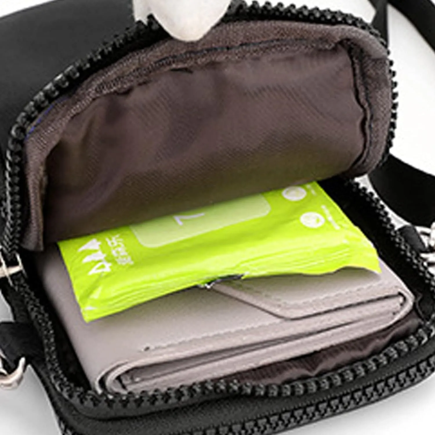 Crossbody Purse for Women Fashion Women's Shoulder Handbag Solid Color Non Printing Zipper Messenger Bag Mobile