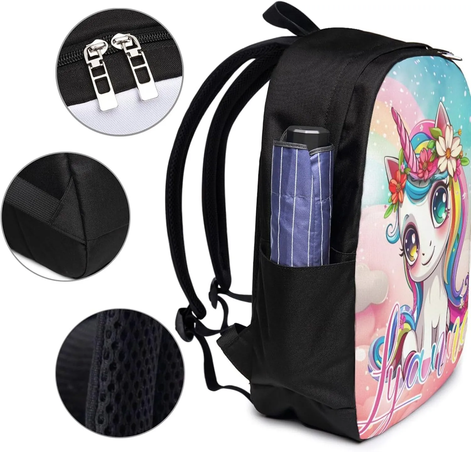 Custom Backpack for Girls Personalized Girls Backpack with Name Back to School Supplies BackPack for Women School Bookbag Backpack for School Laptop Backpack for Students Travel Backpack for Girls
