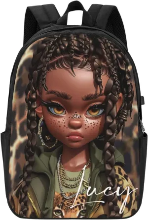 Custom Backpack for Women Personalized Girls Backpack with Name Back to School Supplies BackPack for Women School Bookbag Backpack for School Laptop Backpack for Students Travel Backpack 17 Inch