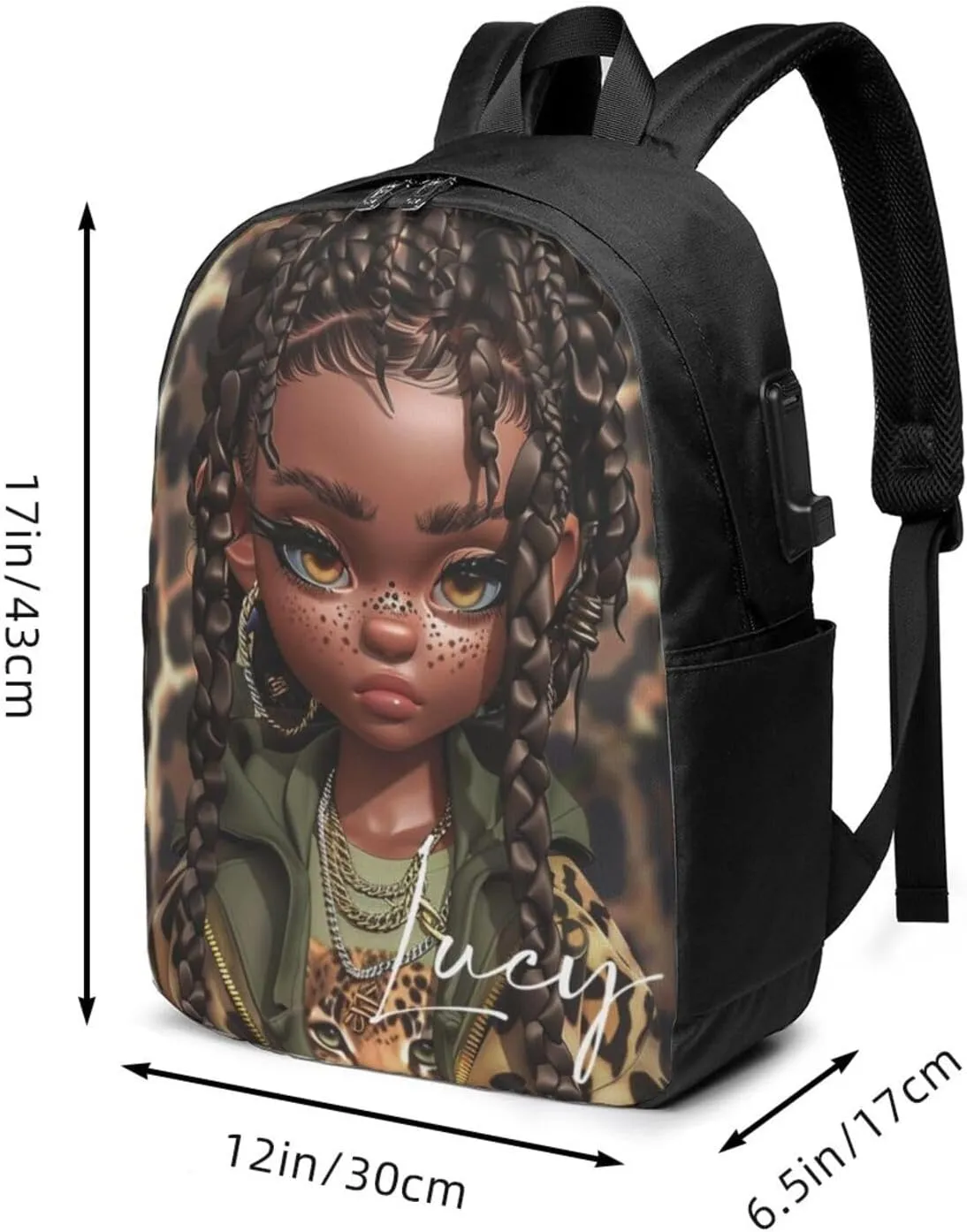 Custom Backpack for Women Personalized Girls Backpack with Name Back to School Supplies BackPack for Women School Bookbag Backpack for School Laptop Backpack for Students Travel Backpack 17 Inch