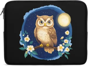 Cute Floral Owl Laptop Case Sleeve Bag 10inch Durable Shockproof Protective Computer Carrying Cover Briefcase
