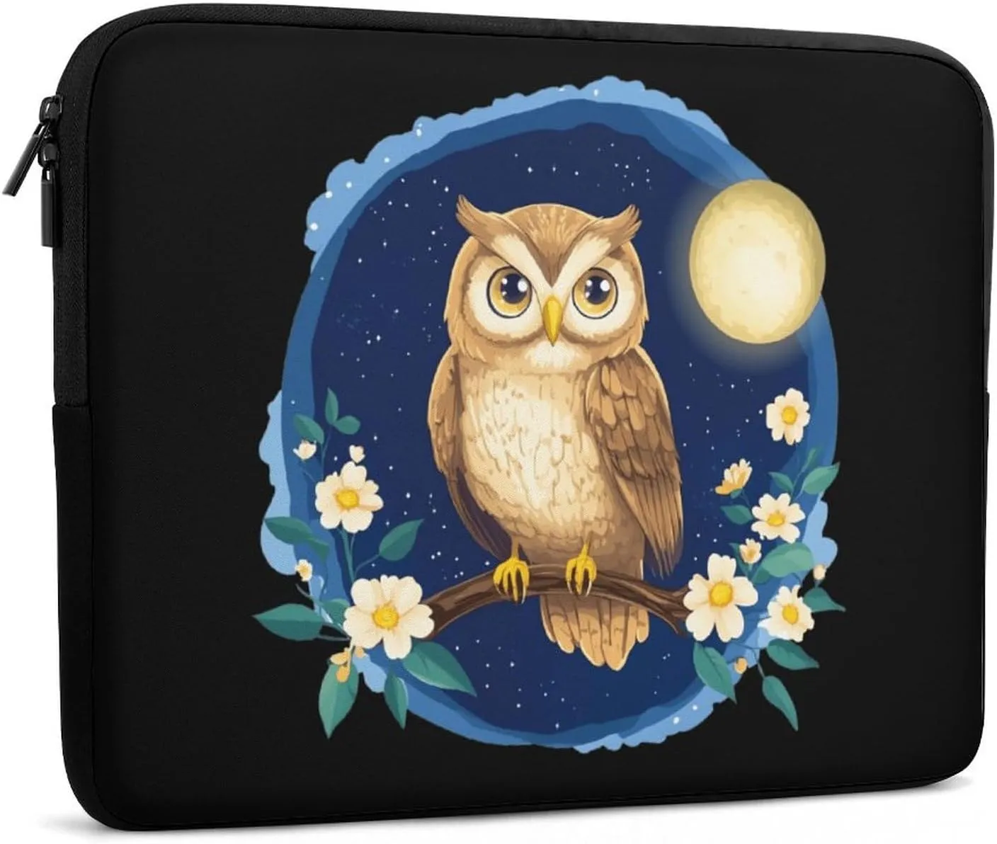 Cute Floral Owl Laptop Case Sleeve Bag 10inch Durable Shockproof Protective Computer Carrying Cover Briefcase