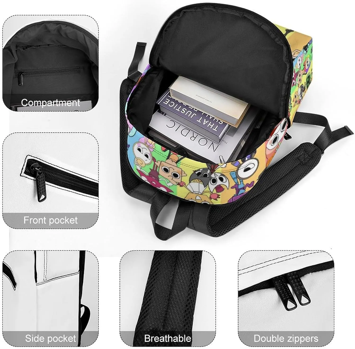 Dandys World Backpack Lightweight Large Capacity Laptop Backpack For Hiking Work Travel Unisex