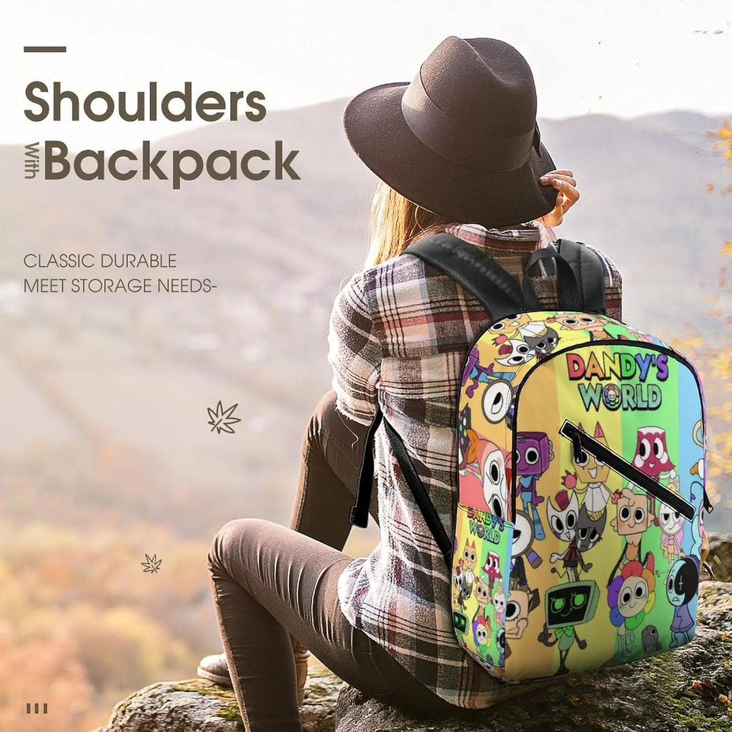 Dandys World Backpack Lightweight Large Capacity Laptop Backpack For Hiking Work Travel Unisex