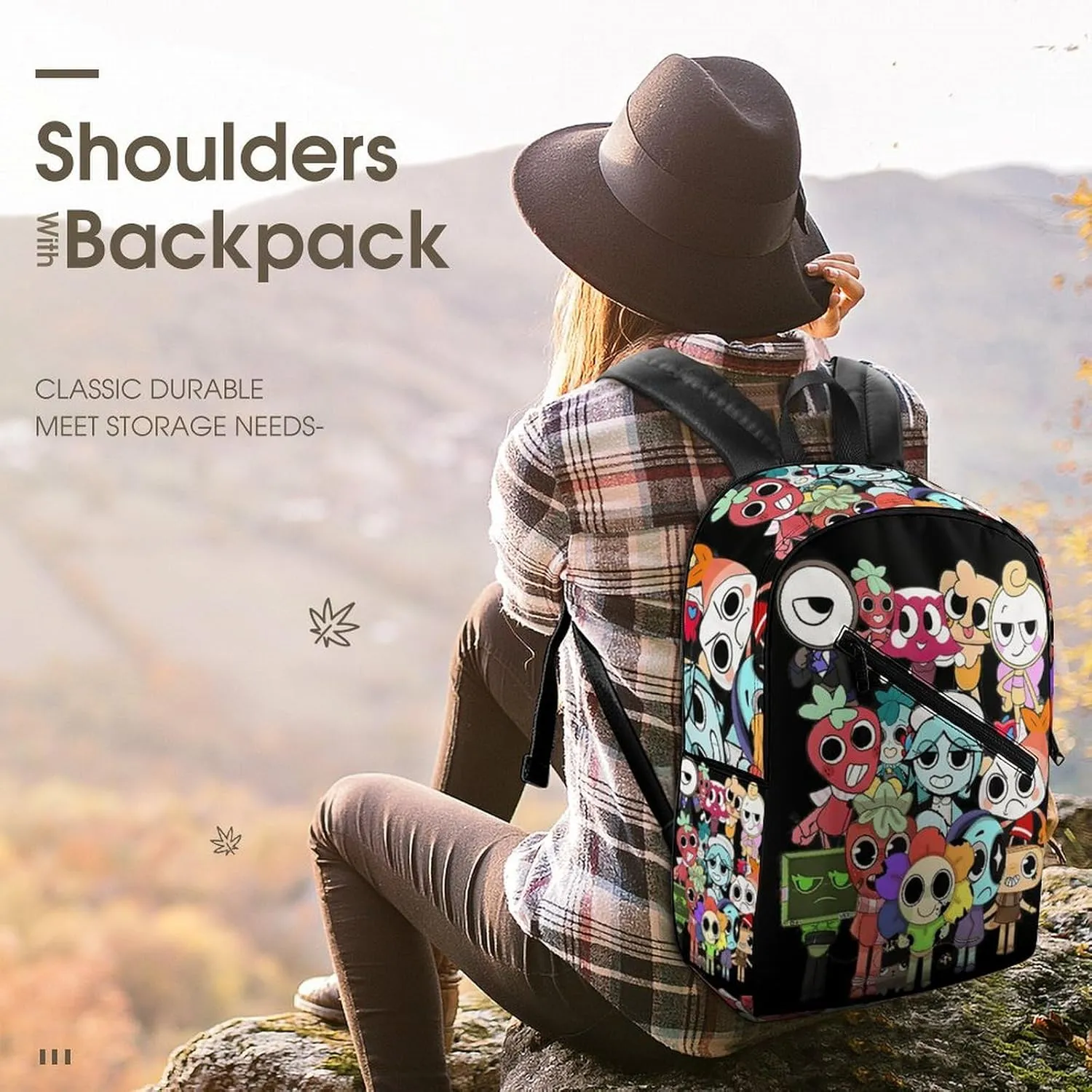 Dandys World Backpack Lightweight Large Capacity Laptop Backpack For Hiking Work Travel Unisex