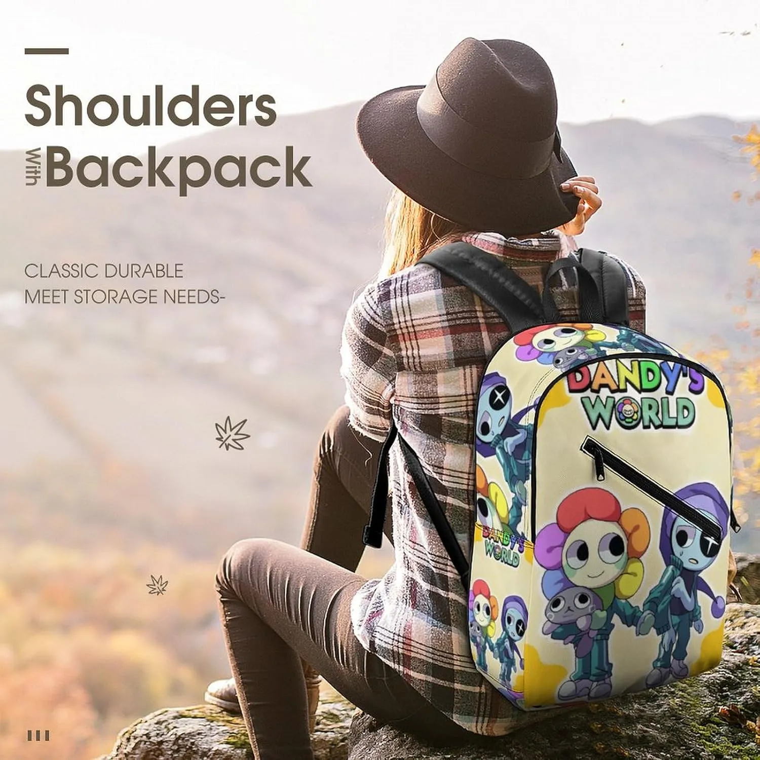 Dandys World Backpack Lightweight Large Capacity Laptop Backpack For Hiking Work Travel Unisex