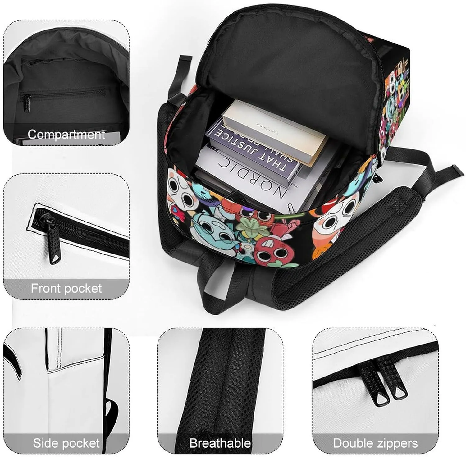 Dandys World Backpack Lightweight Large Capacity Laptop Backpack For Hiking Work Travel Unisex