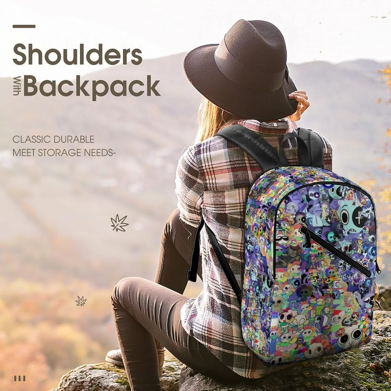 Dandys World Backpack Lightweight Large Capacity Laptop Backpack For Hiking Work Travel Unisex