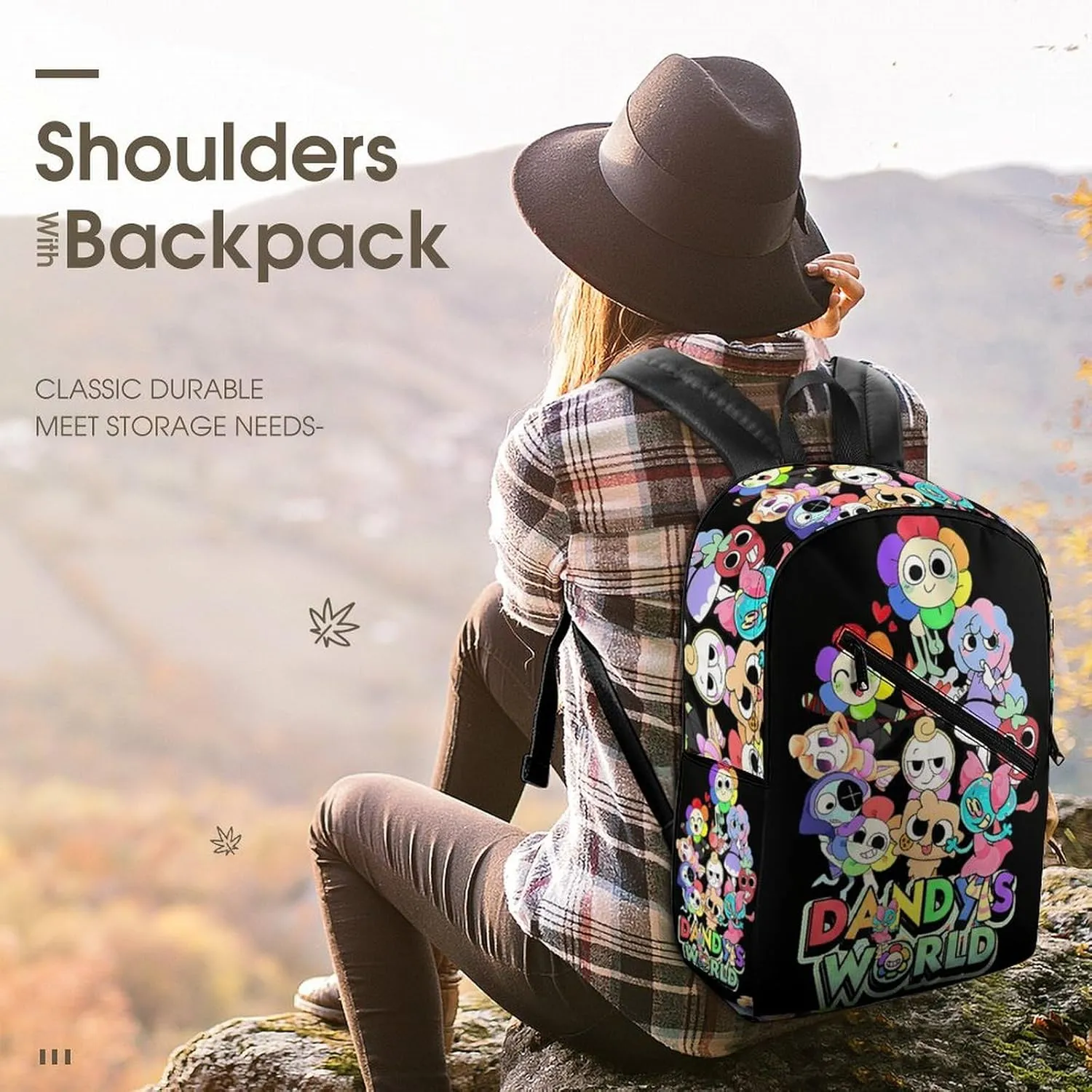 Dandys World Backpack Lightweight Large Capacity Laptop Backpack For Hiking Work Travel Unisex
