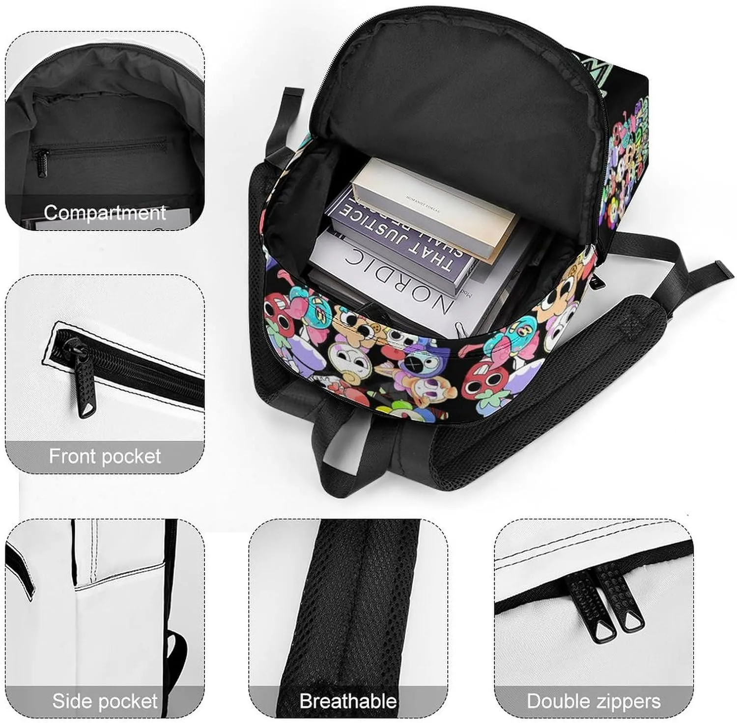 Dandys World Backpack Lightweight Large Capacity Laptop Backpack For Hiking Work Travel Unisex