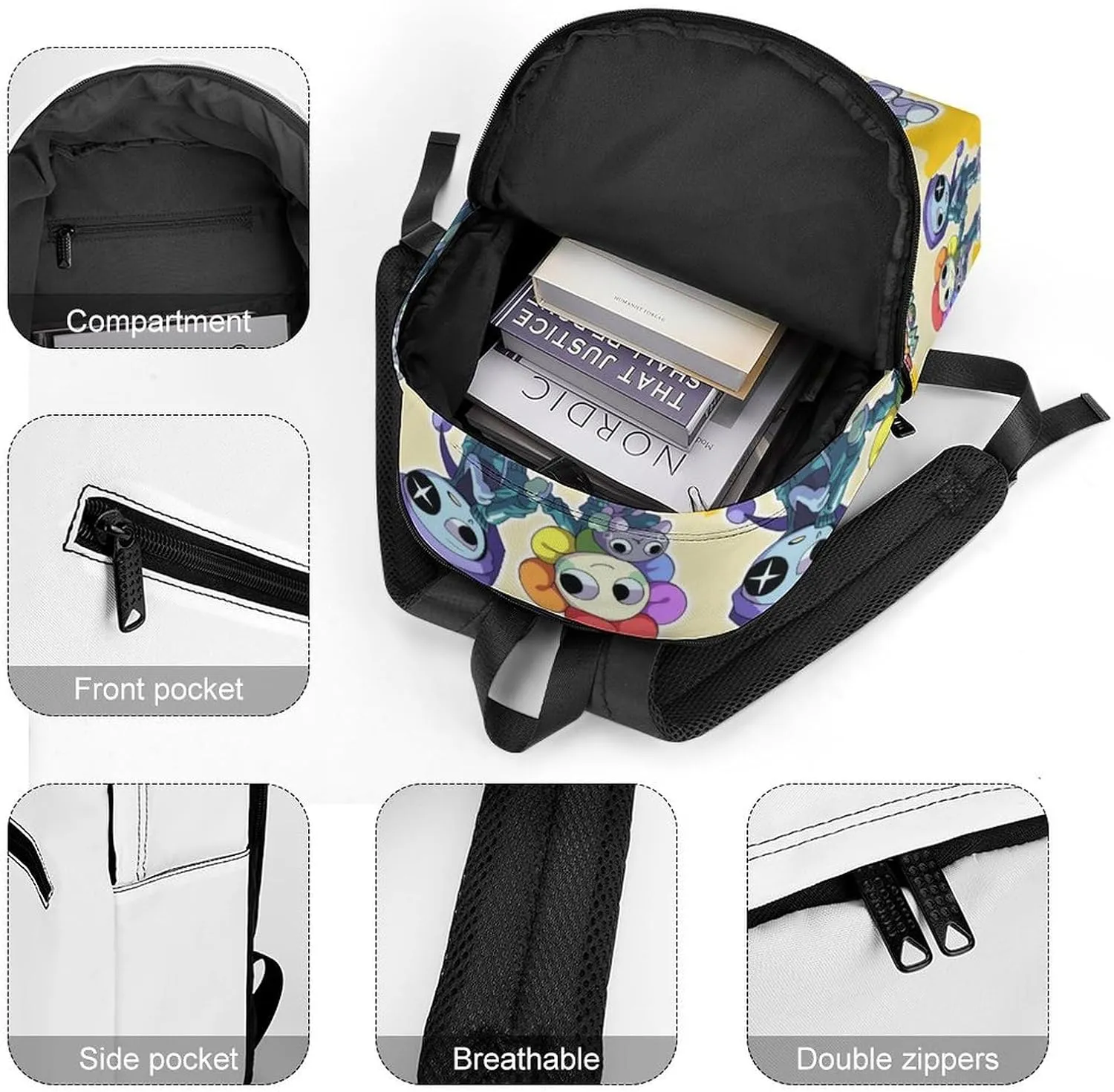 Dandys World Backpack Lightweight Large Capacity Laptop Backpack For Hiking Work Travel Unisex