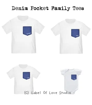 Denim Pockets Family Tees
