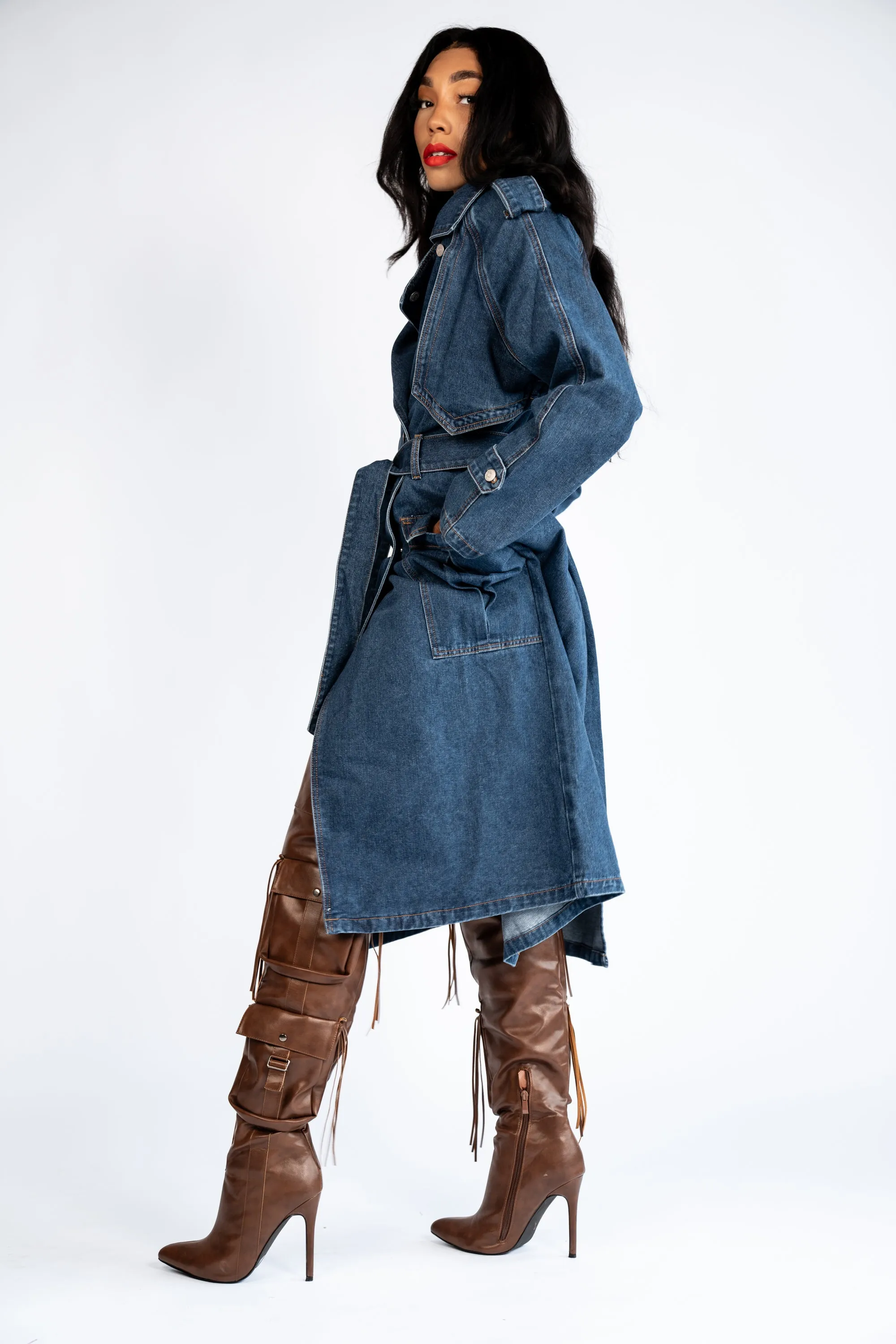 Denim Trench Coat