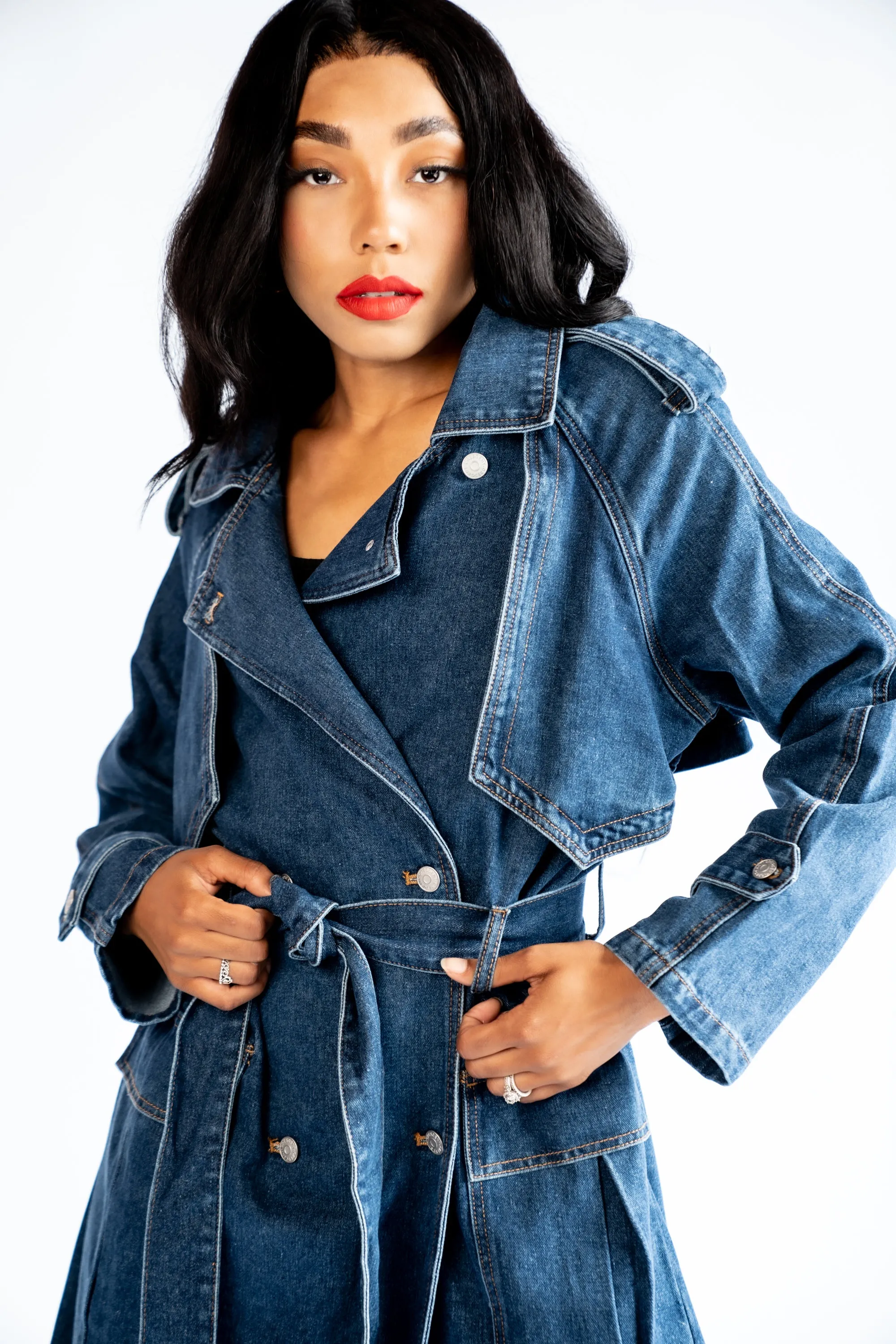 Denim Trench Coat