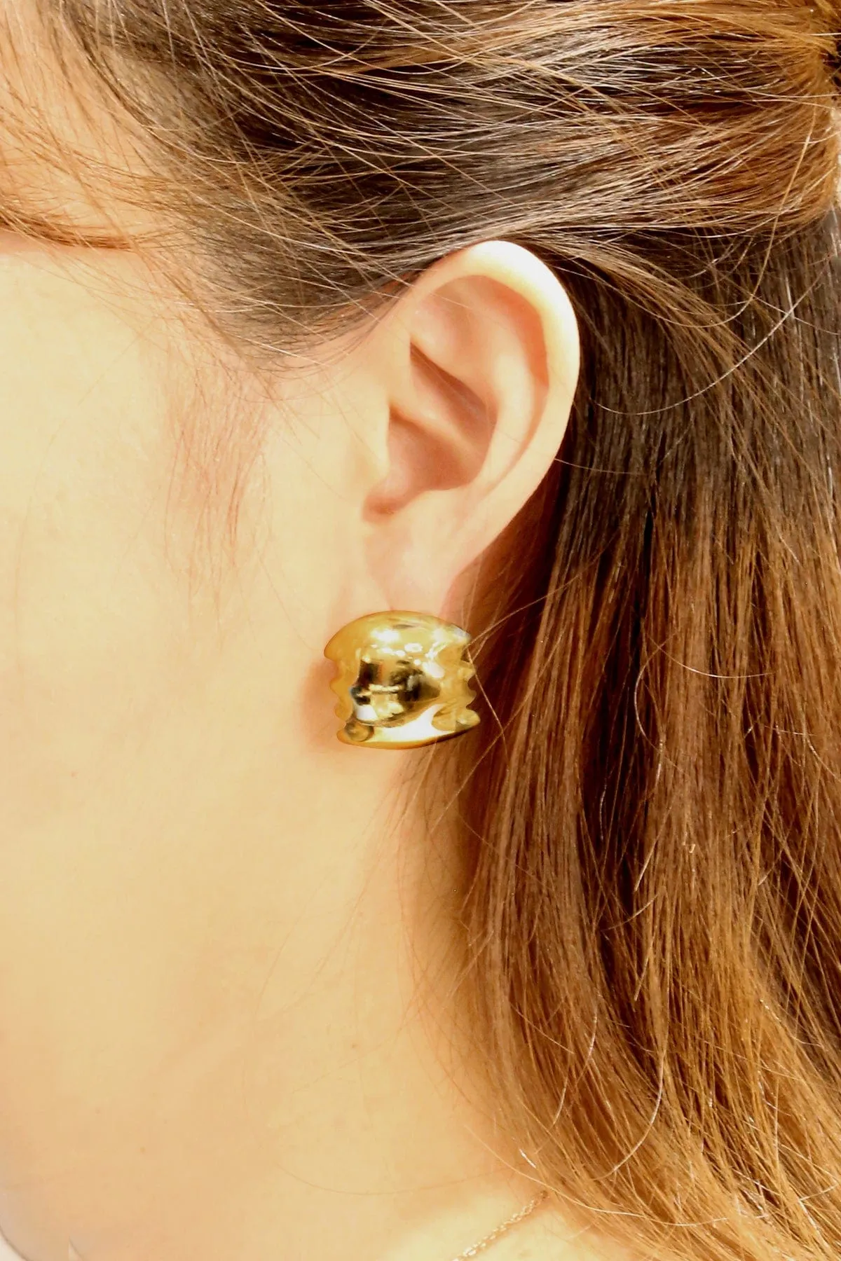DJE310814 14K Bold Chunky Post Earrings