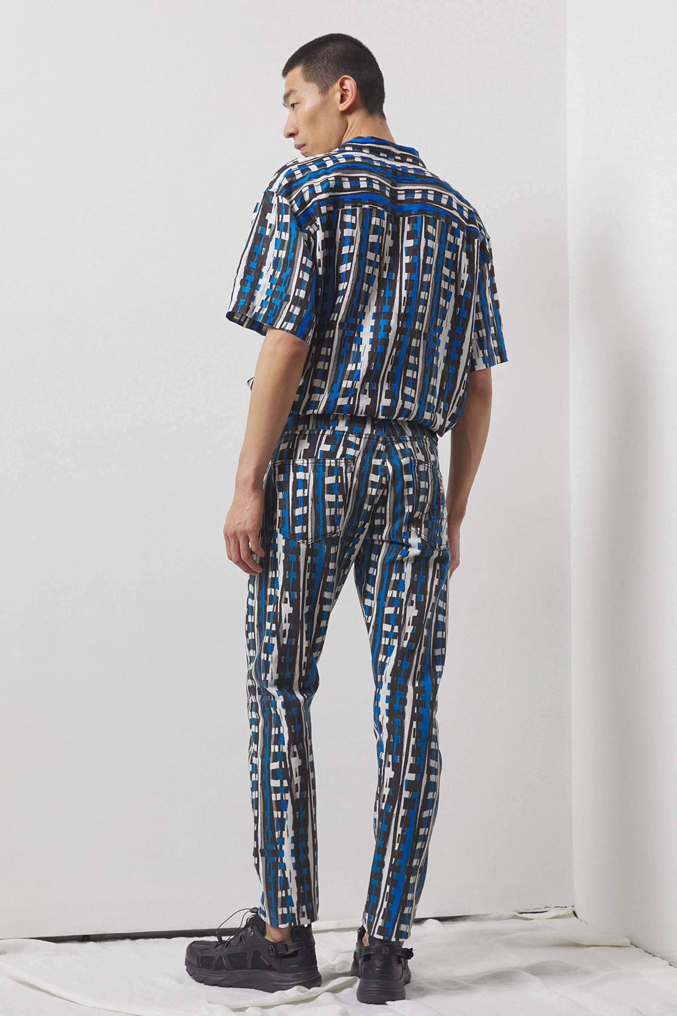Edona Klein Blue Printed Shirt