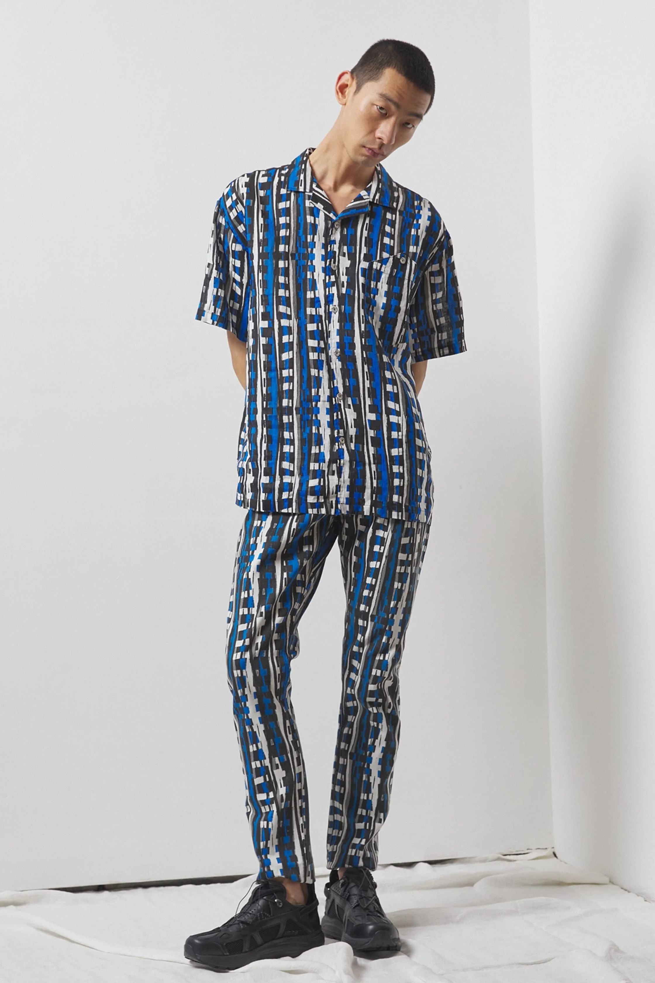 Edona Klein Blue Printed Shirt