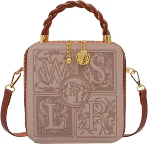 Embroidered Satchel Boston Hangbags Poker Shoulder Bags for Women Crossbody Bags Clutch Stylish Bucket with Adjustable Strap